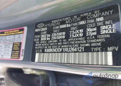 2024 Hyundai Ioniq 5 Sel z USA, uszkodzony, nr VIN KM8KNDDF1RU264121